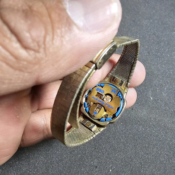 Hamilton Quartz 10K R.G.P. Digital Watch Not Working For PARTS/REPAIR No Back - Picture 5 of 10